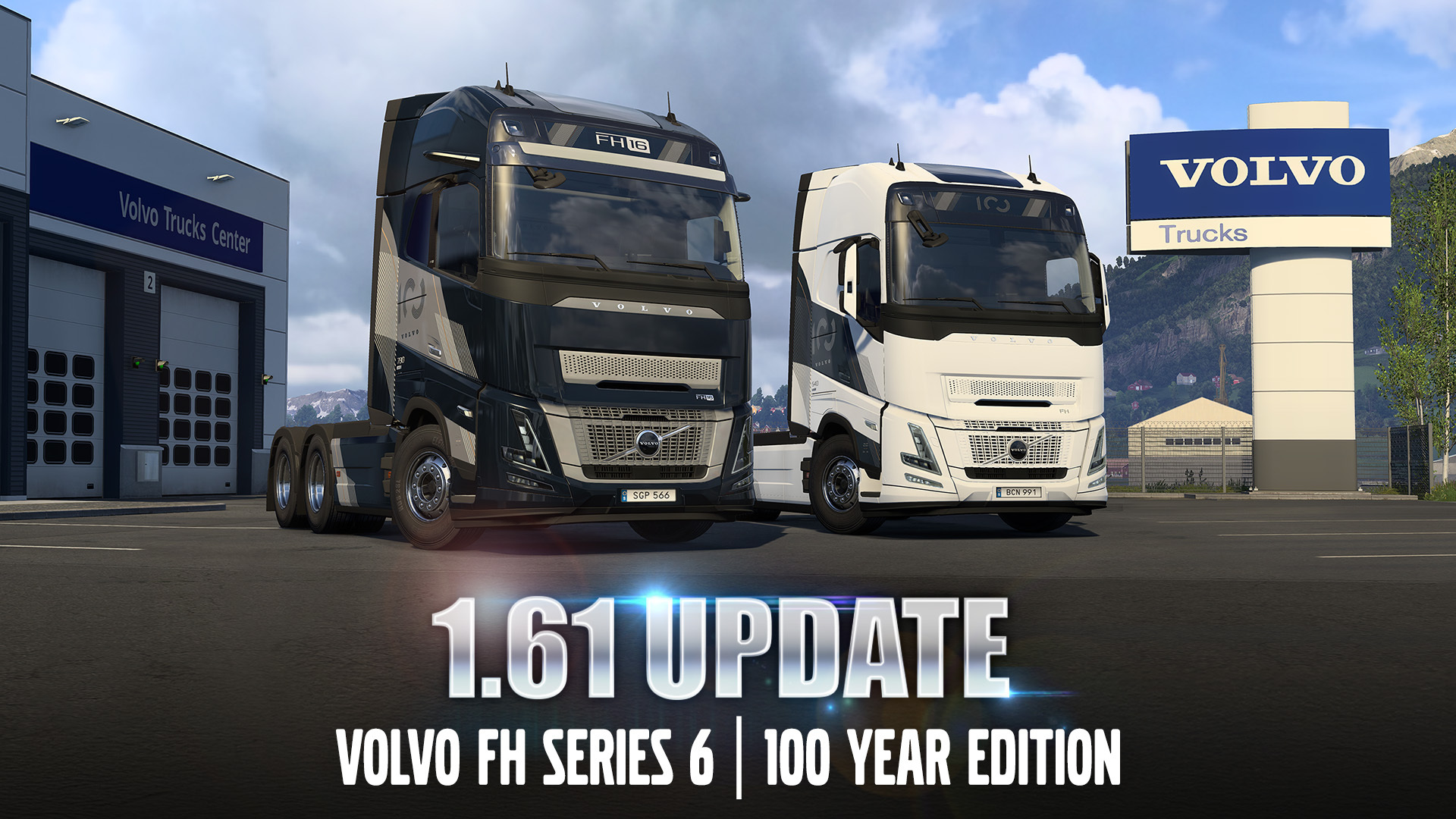 Official SCS Software image accompanying 1.61 Update: Volvo FH Series 6 100 Year Edition