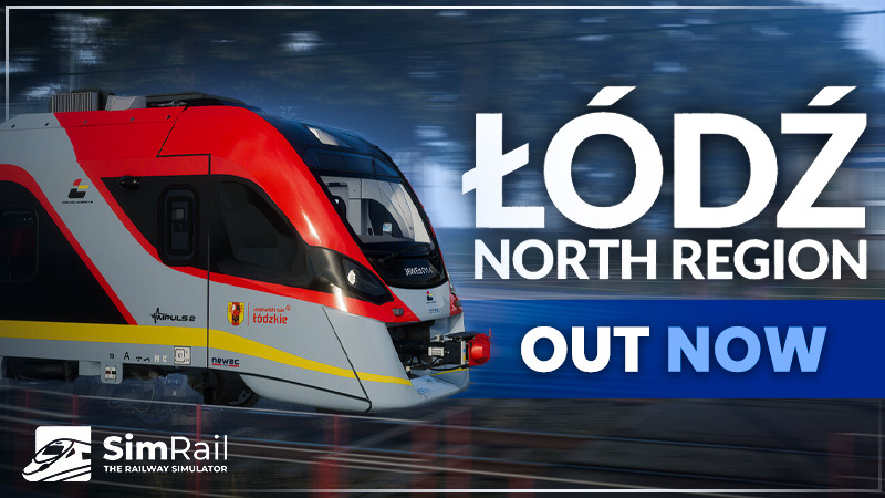Official SimRail S.A. image accompanying Łódź North Region DLC is out now!