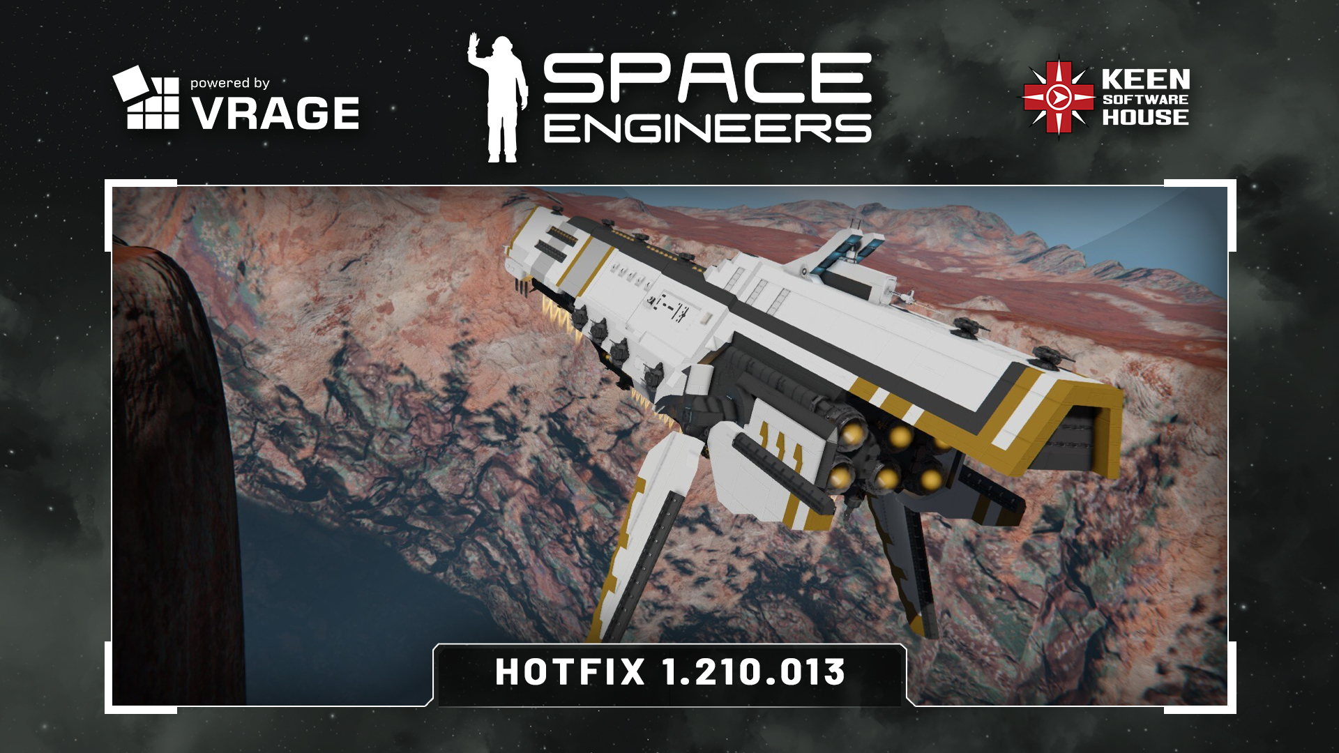 Official Keen Software House image accompanying Space Engineers: Hotfix 1.210.013