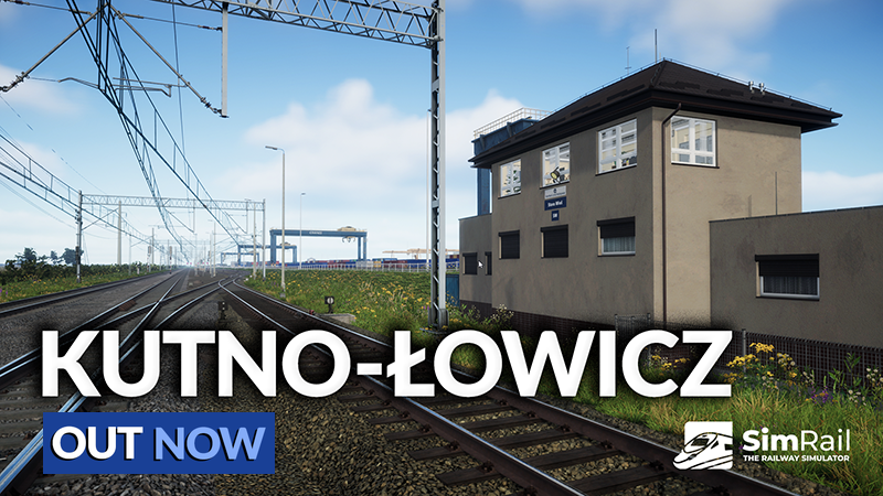 Promotional image accompanying SimRail Adds Kutno–Łowicz Route for Łódź North Region Owners