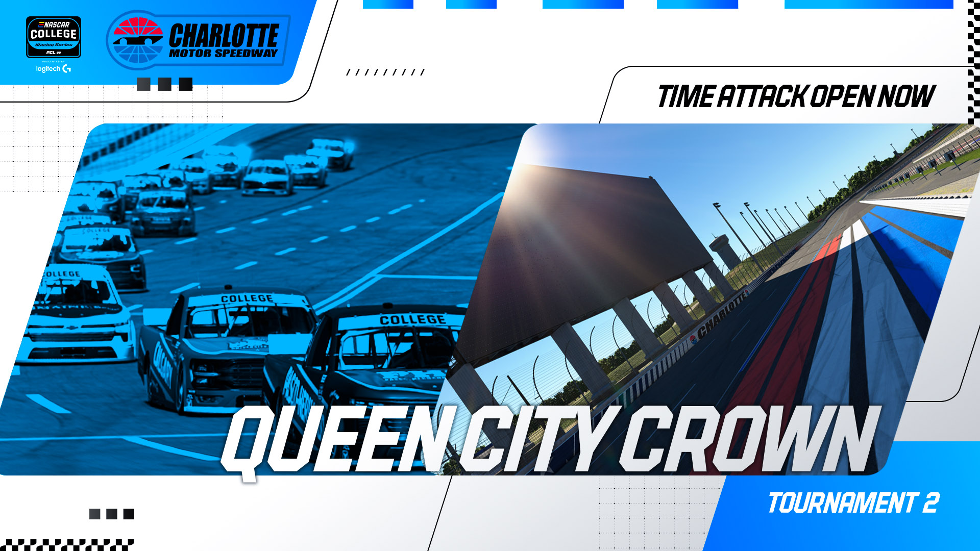 Promotional image accompanying eNASCAR College Charlotte Time Attack Qualifying Closes October 4